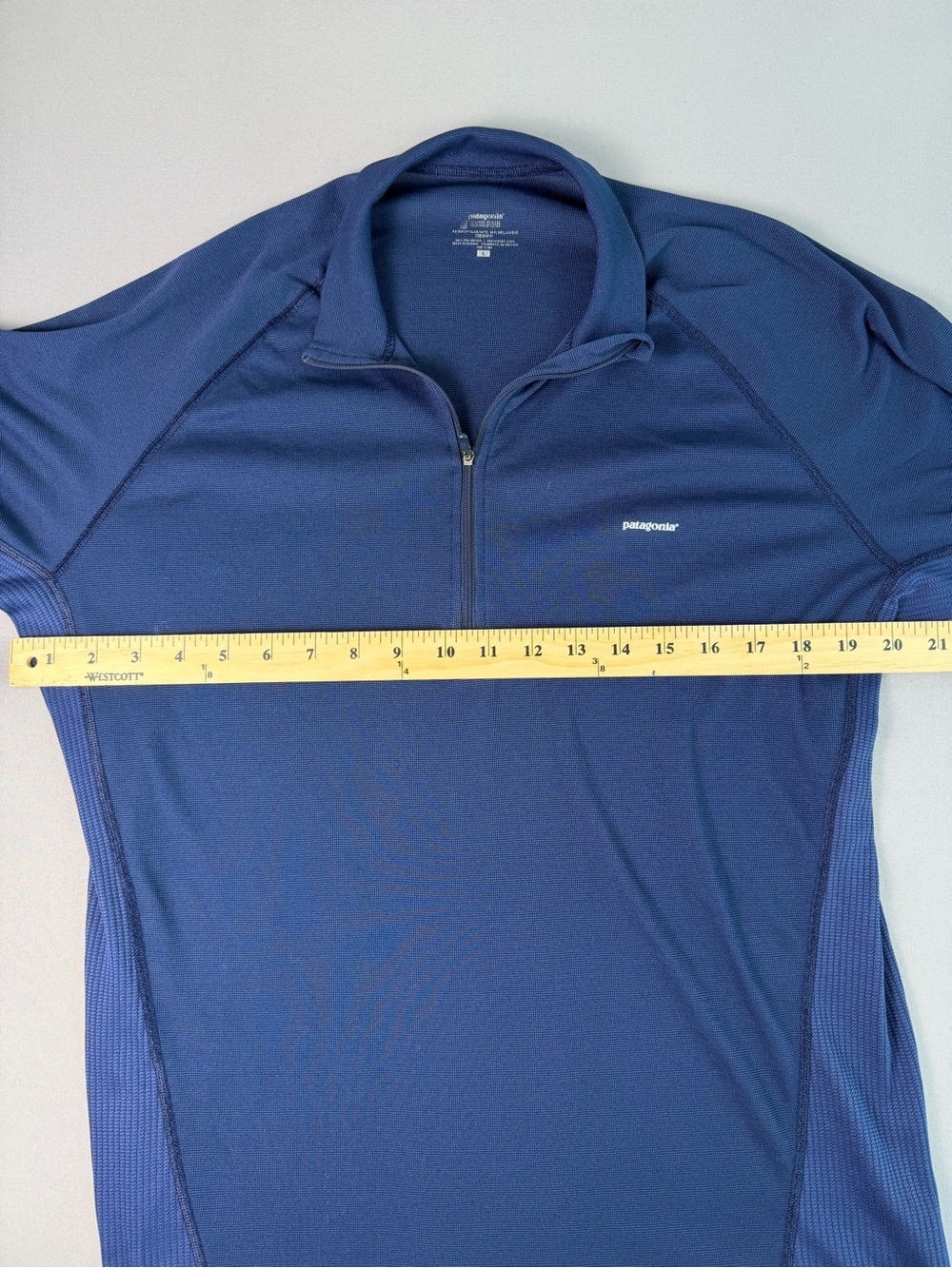 Mens Patagonia Capilene Navy Blue Half-Zip Performance Top Base Layer Large - Picture 6 of 7